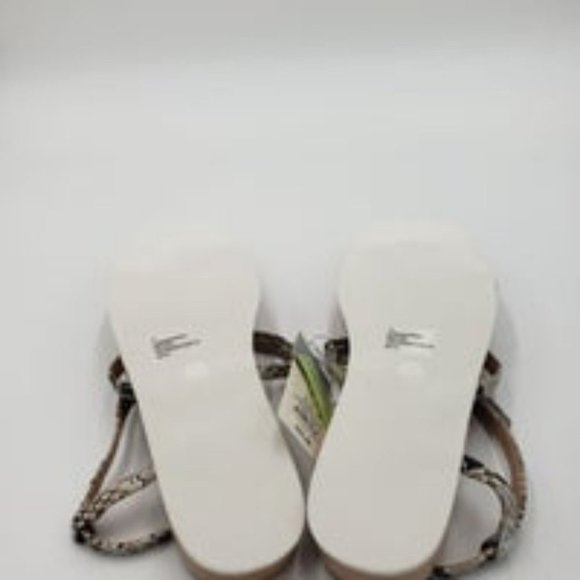 A New Day Eden Snake Print Strappy Toe Loop Sandals Gray 11 - Picture 6 of 6
